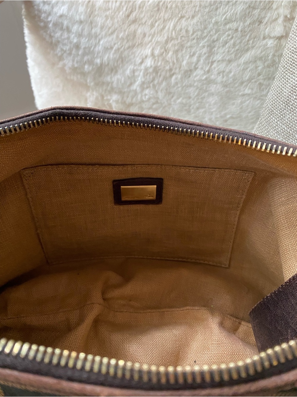 Fendi Vintage Zucca FF Spy hobo bag with Nappa leather, Woven handle + Dust bag - Picture 6 of 12
